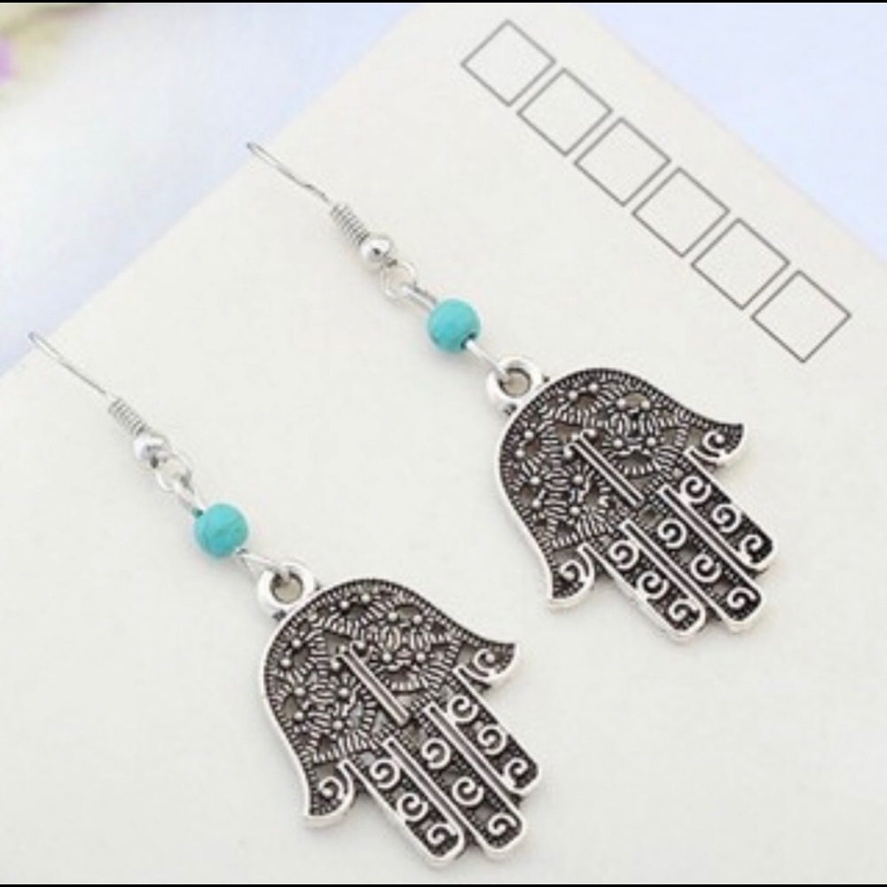 HAMSA EARRINGS - Picture 4 of 4